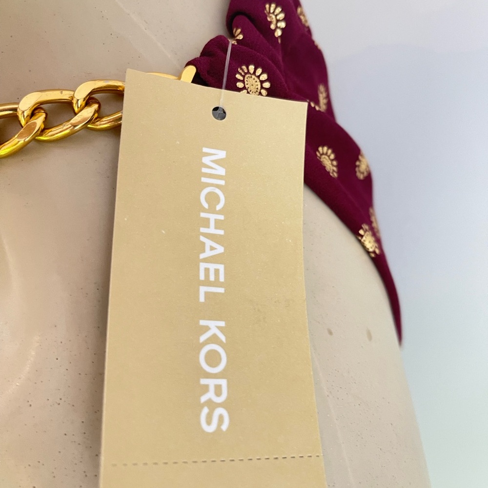 Michael Kors women Halter top size L, NEW Color Burgundy - Picture 8 of 11